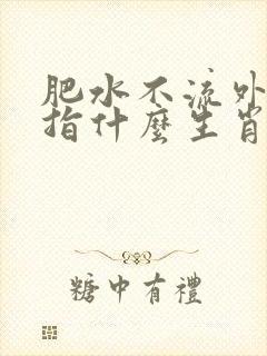 肥水不流外人田指什么生肖