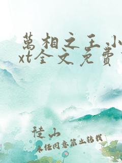 万相之王小说txt全文免费下载