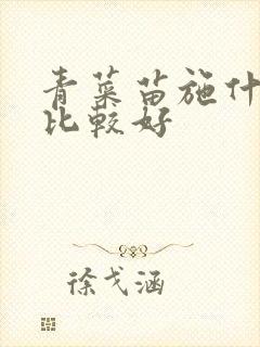 青菜苗施什么肥比较好