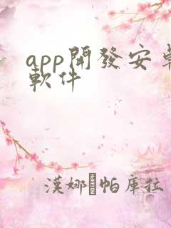app开发安卓软件