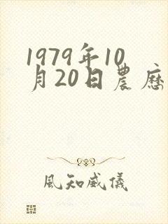 1979年10月20日农历生辰八字