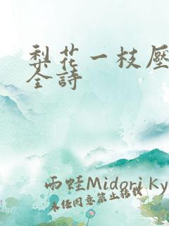 梨花一枝压海棠全诗
