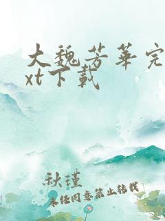 大魏芳华完本txt下载