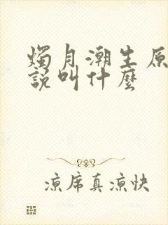 烛月潮生原著小说叫什么
