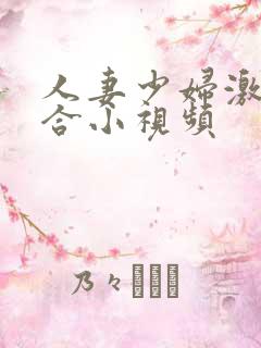 人妻少妇激情综合小视频