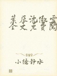 叶辰沈傲雪小说全文免费阅读