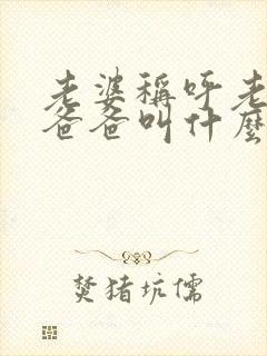 老婆称呼老公的爸爸叫什么