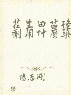 花生田苗后除草剂用什么药