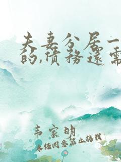 夫妻分居一方欠的,债务还需共同,偿还吗