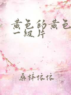 黄色的黄色录像一级片