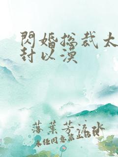 闪婚总裁太霸道封以漠