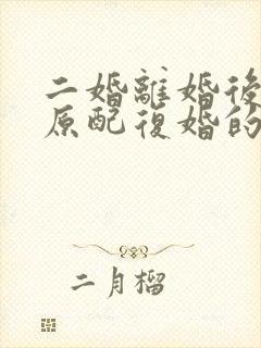 二婚离婚后又和原配复婚的
