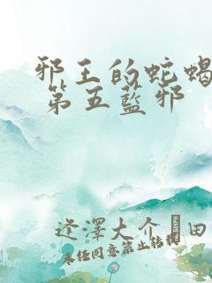 邪王的蛇蝎宠妃 第五蓝邪