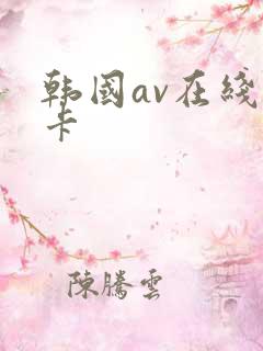 韩国av在线不卡