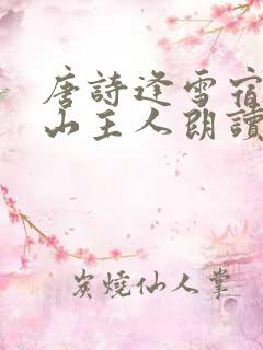 唐诗逢雪宿芙蓉山主人朗读