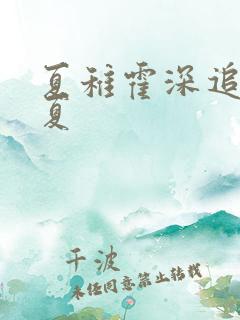 夏稚霍深追妻夏夏