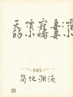 天价宠妻:霍总的小娇妻小说免费阅读