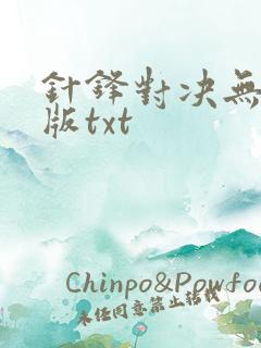 针锋对决无删减版txt