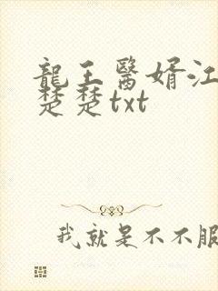 龙王医婿江辰唐楚楚txt