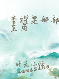 李耀是哪部小说主角
