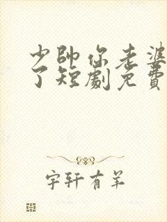 少帅你老婆又跑了短剧免费观看合集