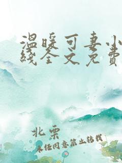温暖可妻小说在线全文免费阅读