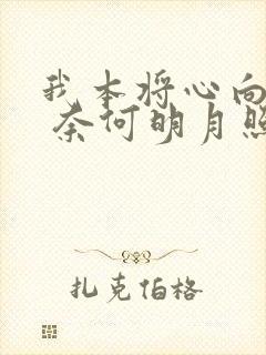 我本将心向明月 奈何明月照沟渠意思怎么回