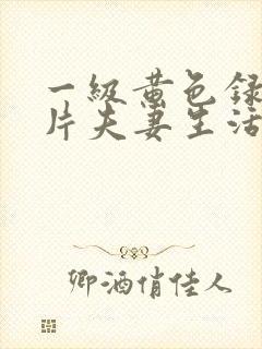 一级黄色录像影片夫妻生活影片