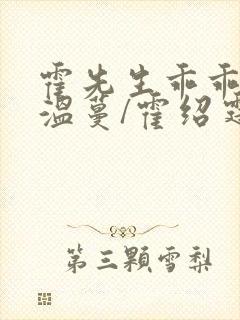 霍先生乖乖宠我温蔓/霍绍霆完整精校版