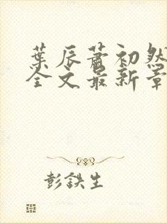 叶辰萧初然小说全文最新章节免费阅读