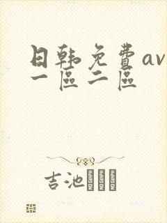 日韩免费av网一区二区