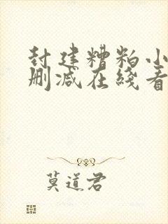 封建糟粕小说未删减在线看