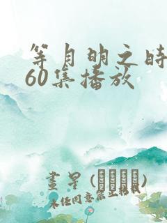 等月明之时短剧60集播放