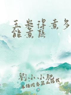 玉米得煮多久才能煮熟
