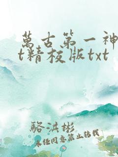 万古第一神txt精校版txt
