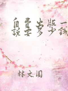 自费出版一部小说要多少钱