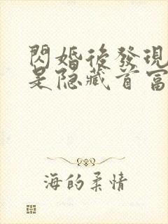 闪婚后发现老公是隐藏首富小说