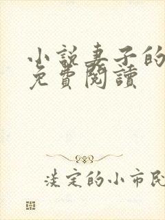 小说妻子的秘密免费阅读