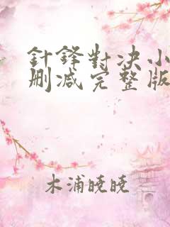 针锋对决小说无删减完整版免费阅读