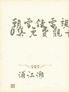 朝雪录电视剧40集免费观看