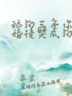 舔狗三年你装瞎婚后哭成狗小说免费阅读