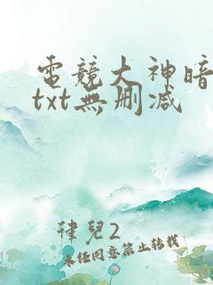 电竞大神暗恋我txt无删减