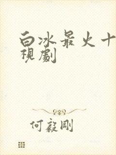 白冰最火十部电视剧