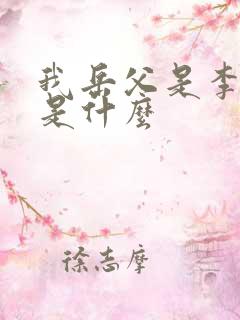 我岳父是李世民是什么