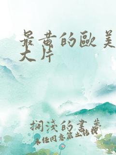 最黄的欧美一级大片