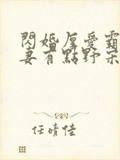 闪婚厚爱霸总娇妻有点野宋冉