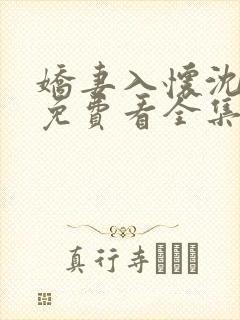 娇妻入怀沈先生免费看全集