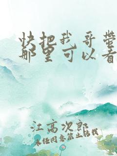快把我哥带走在那里可以看