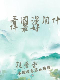 看国漫用什么软件最好