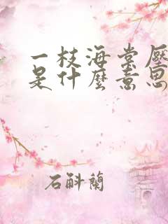 一枝海棠压梨花是什么意思
